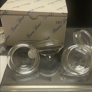 Princess House Clear Crystal Tealight Holders